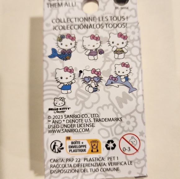 Loungefly Hello Kitty Glitter Mermaid Blind Box Enamel Pin Sailor Glasses Opened - Picture 5 of 9